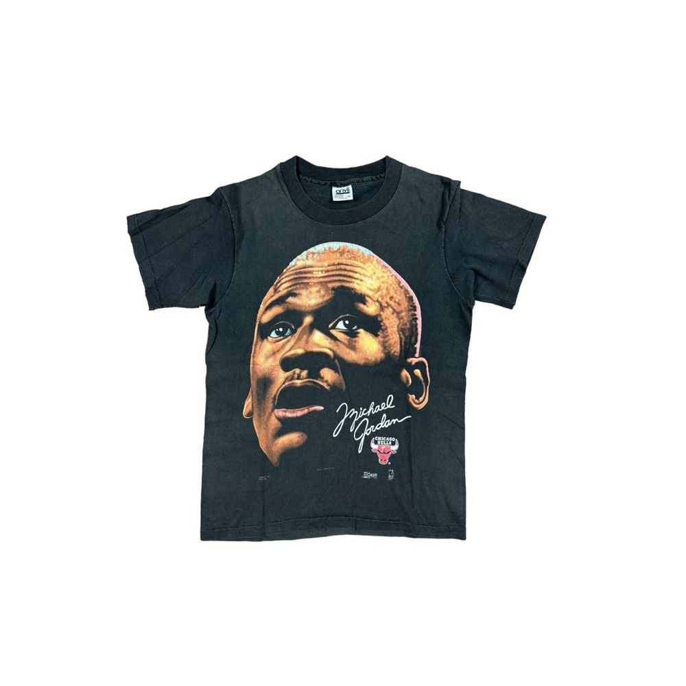 Vintage 90s Michael Jordan Big Face Salem Shirt Sz M USA Chicago Bulls Anvil Tag